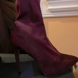 Sexy pair of heeled booties